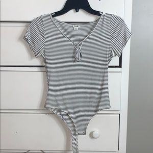 Striped bodysuit